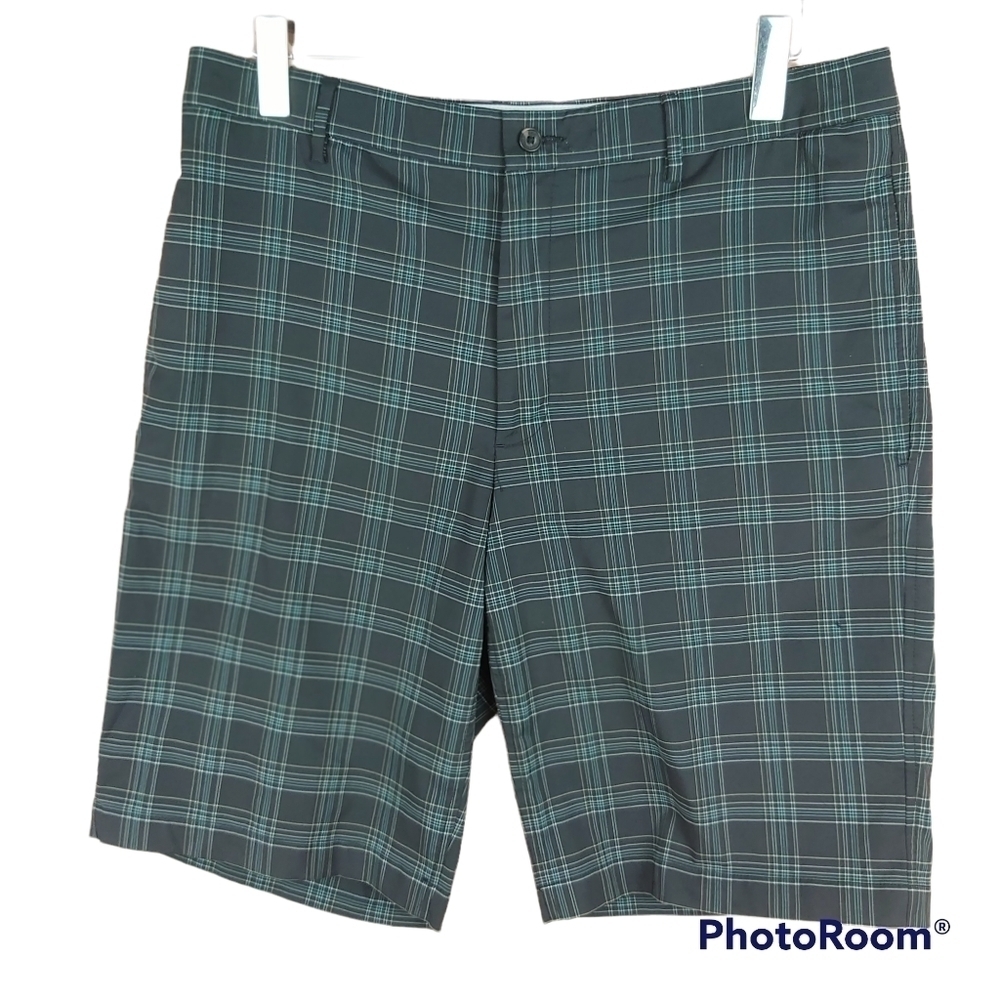 𝅺🍄3/50$🍄 GREG NORMAN plaid golf bermuda shorts size 34